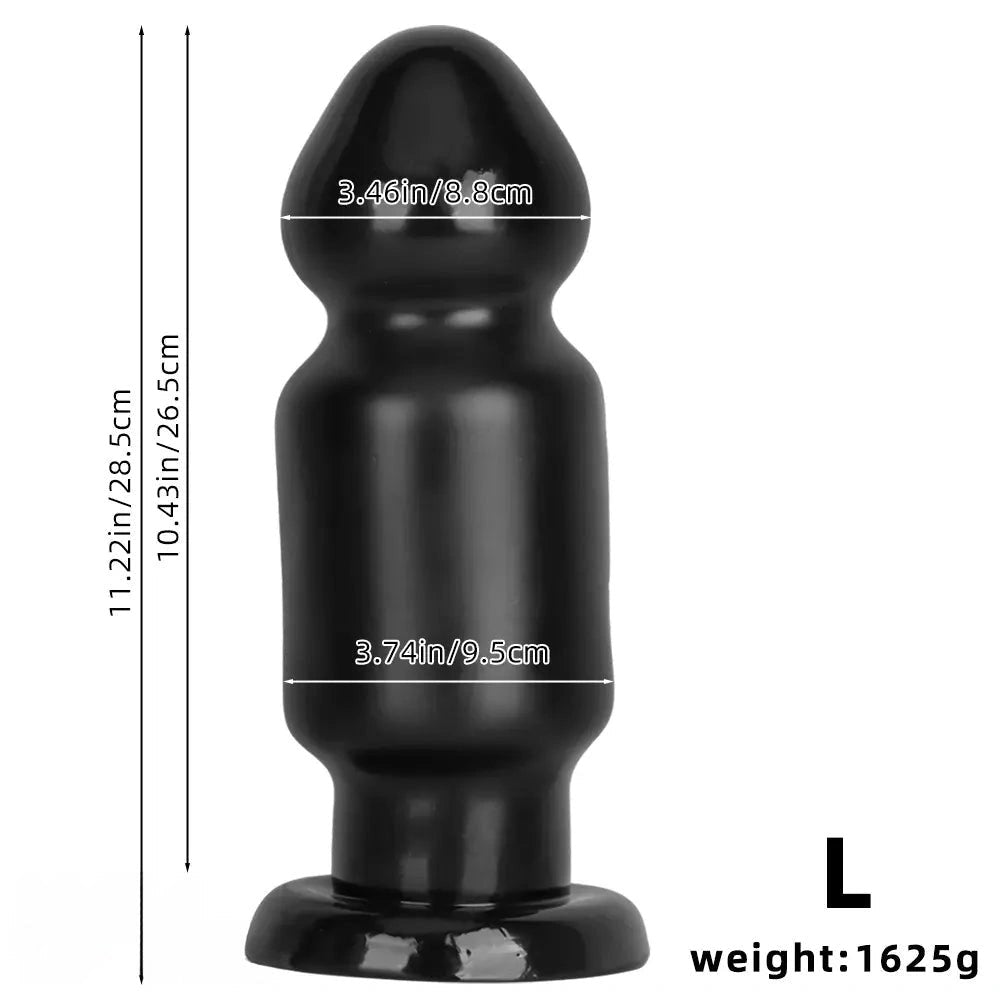 Black pvc bulb anal plug, photo 12