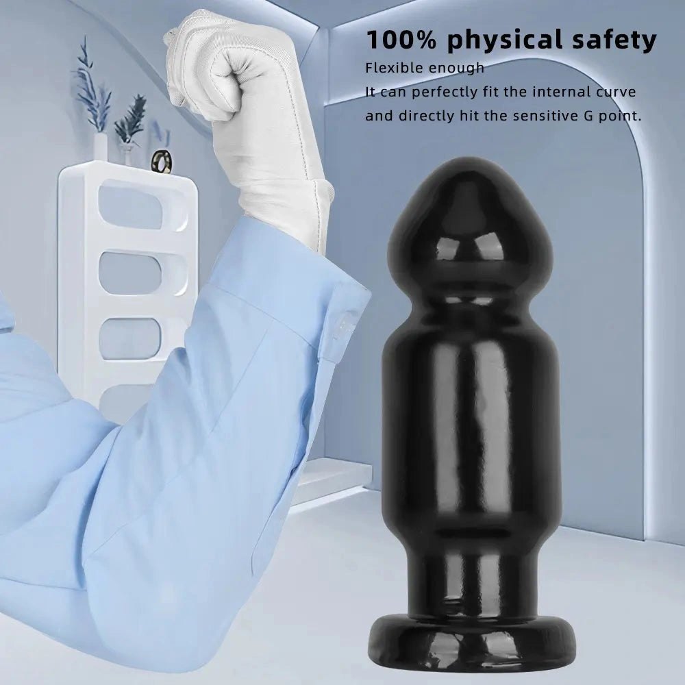 Black pvc bulb anal plug, photo 6