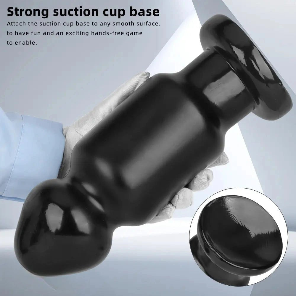 Black pvc bulb anal plug, photo 7