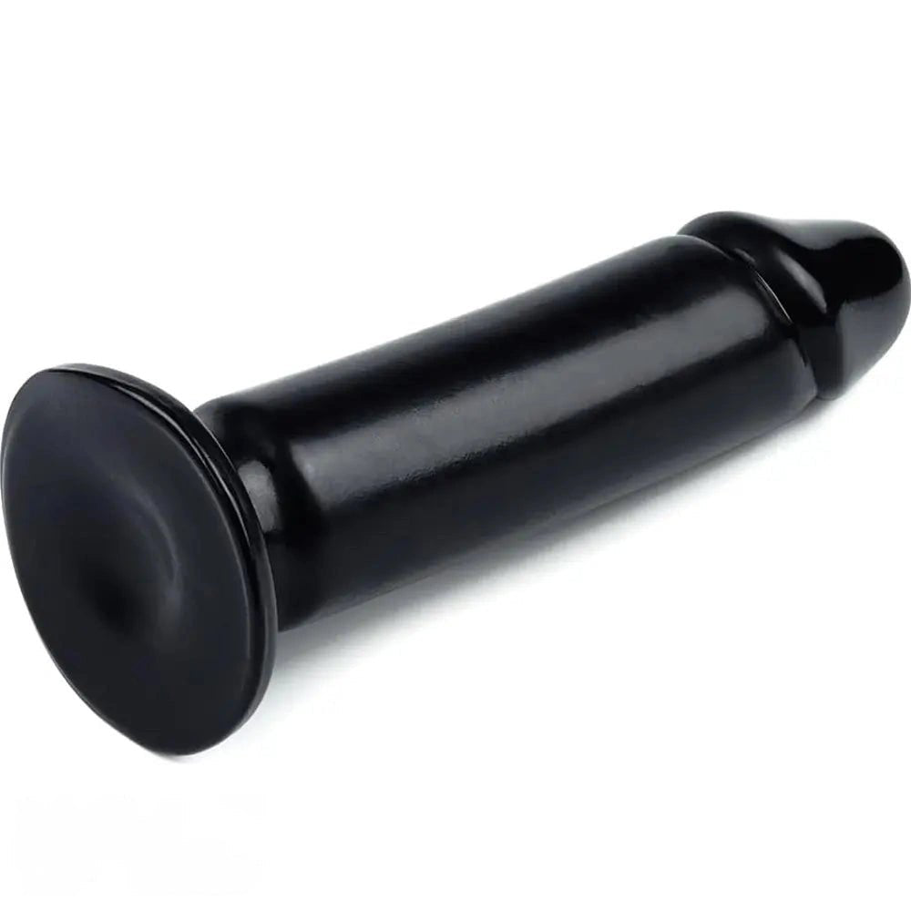 Black PVC realistic dildo with suction cup base, photo 2