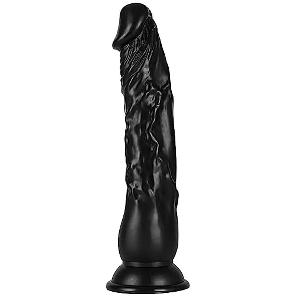 Black realistic pvc dildo, photo 1