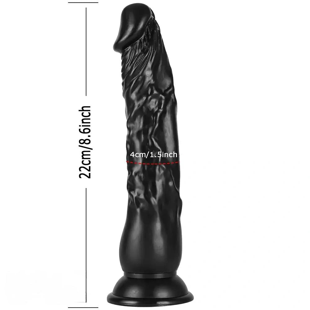 Black realistic pvc dildo, photo 5