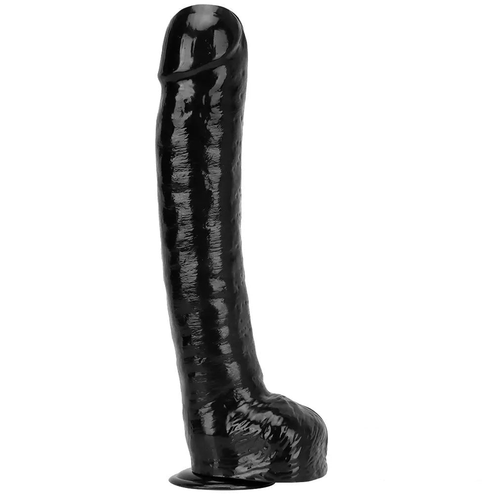 Black pvc realistic suction cup dildo, photo 1