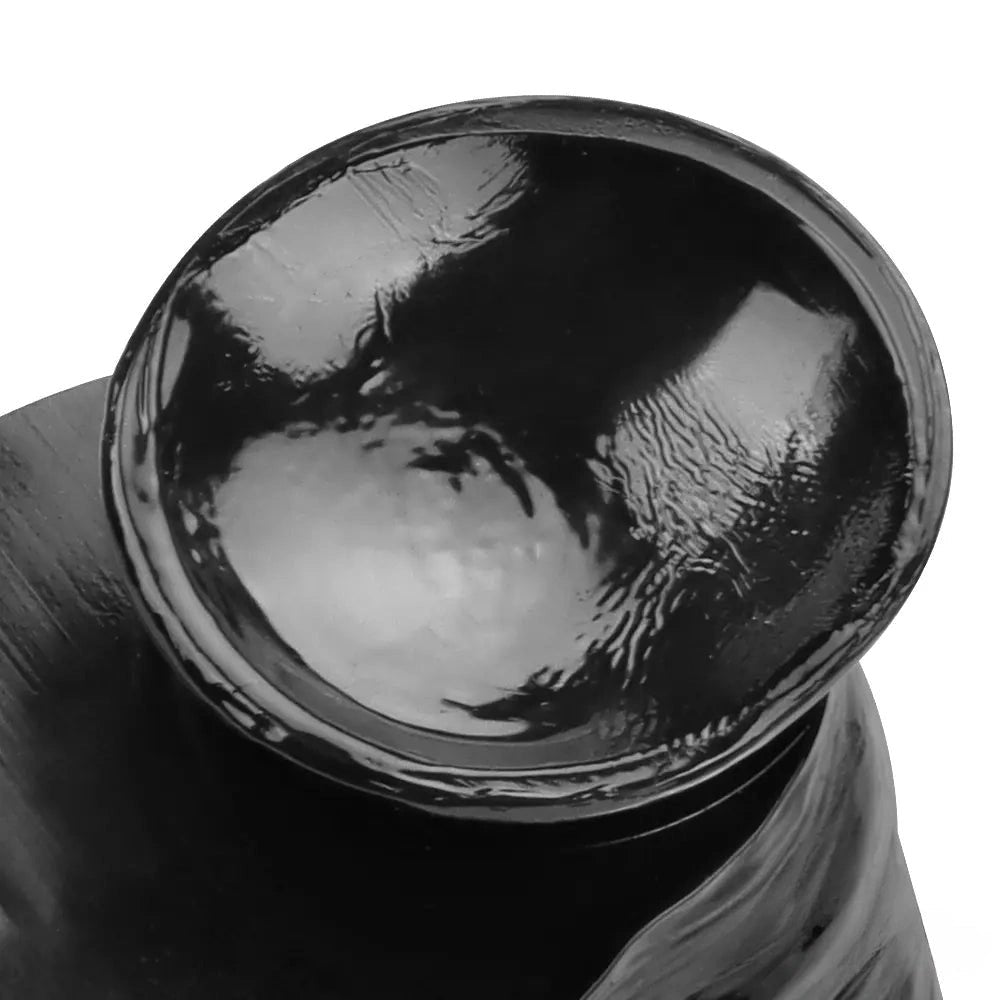 Black pvc realistic suction cup dildo, photo 15
