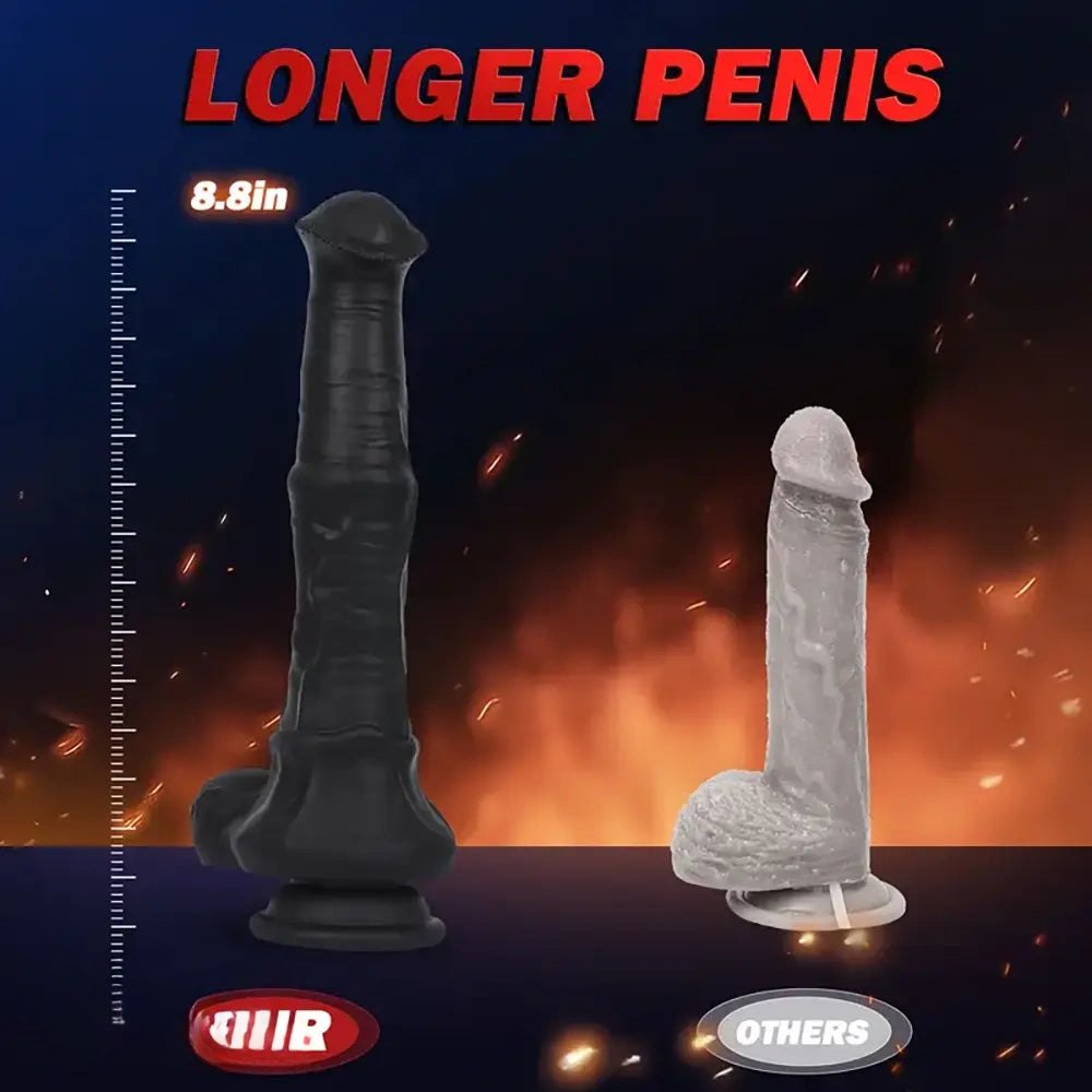 Black pvc vibrating dildo, photo 6