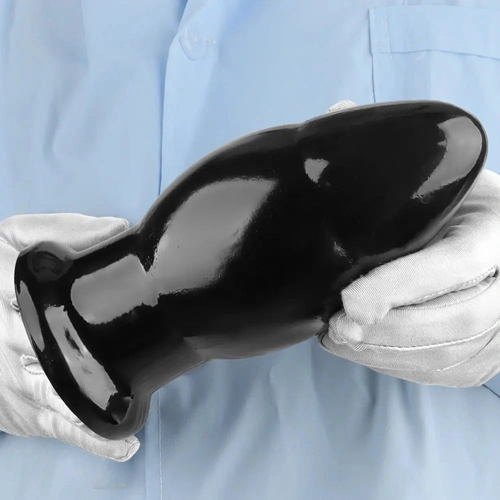 Black pvc wide anal plug, photo 10