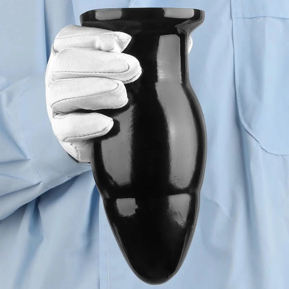 Black pvc wide anal plug, photo 11