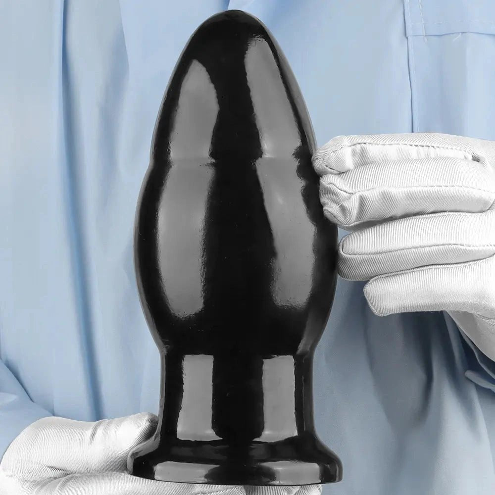 Black pvc wide anal plug, photo 2