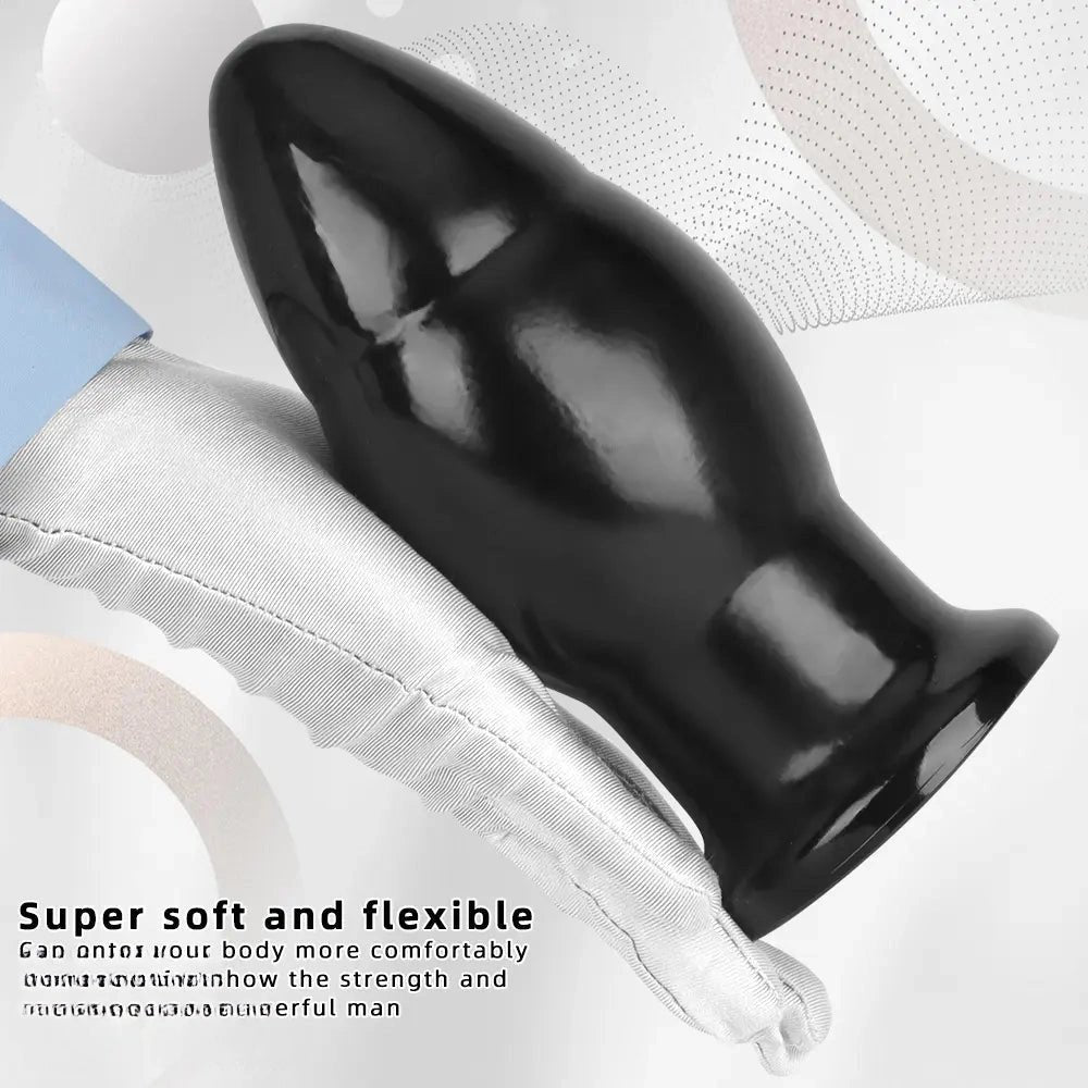 Black pvc wide anal plug, photo 4
