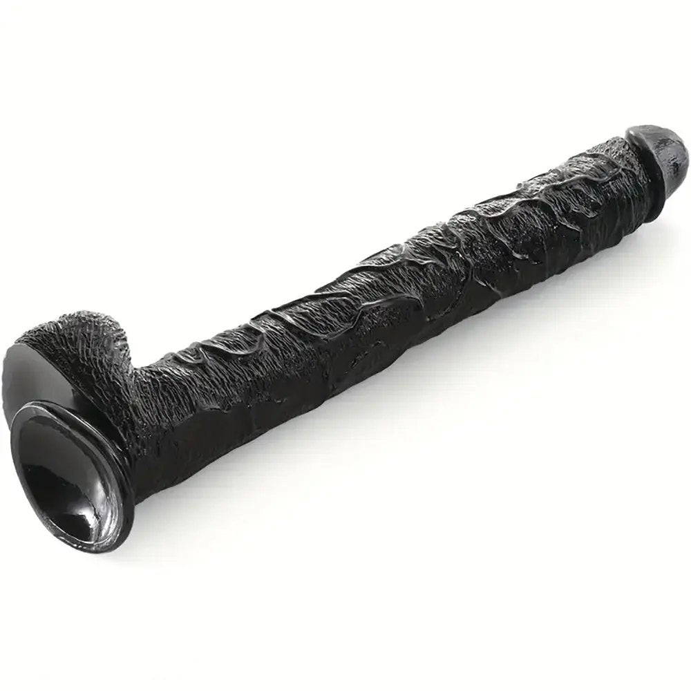 Black pvc realistic dildo, photo 3