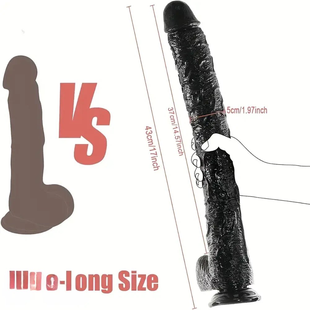 Black pvc realistic dildo, photo 6