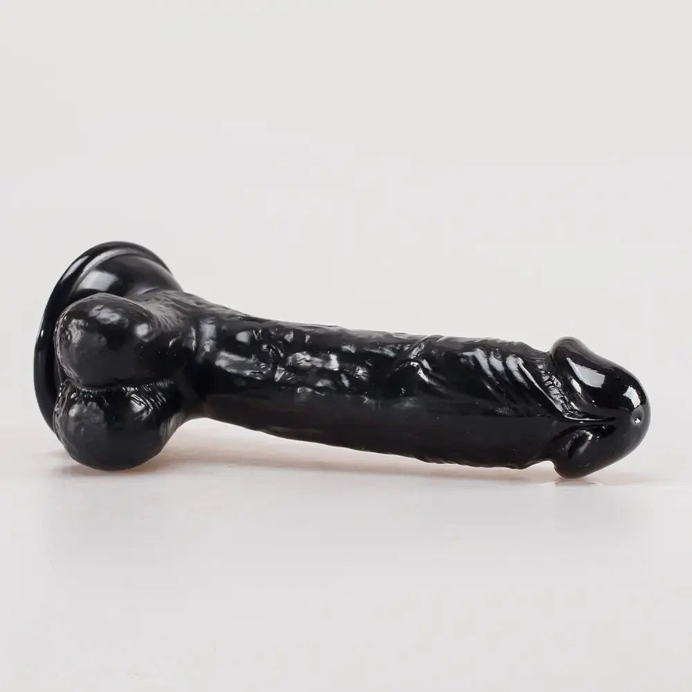 Black realistic PVC dildo, photo 10