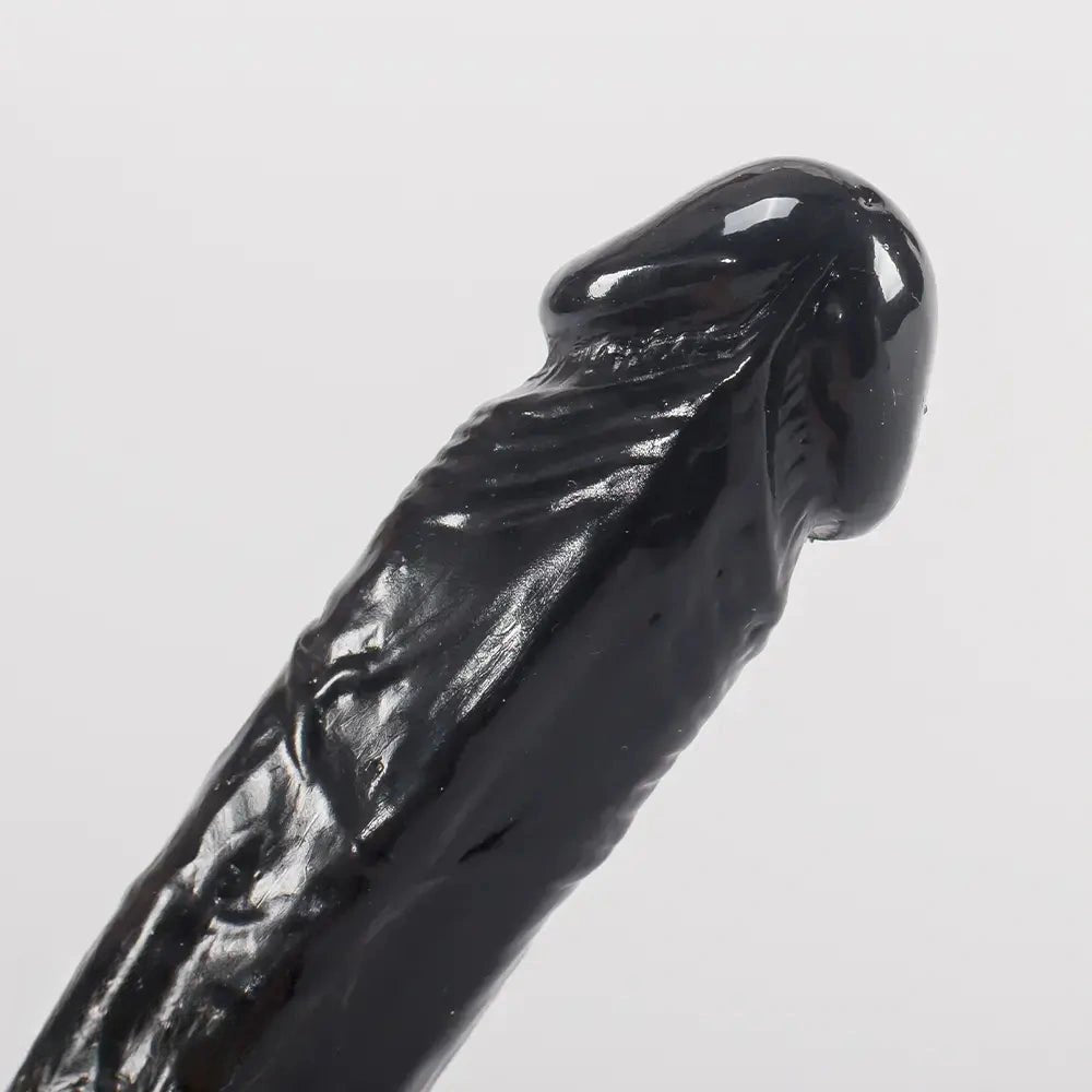 Black realistic PVC dildo, photo 6