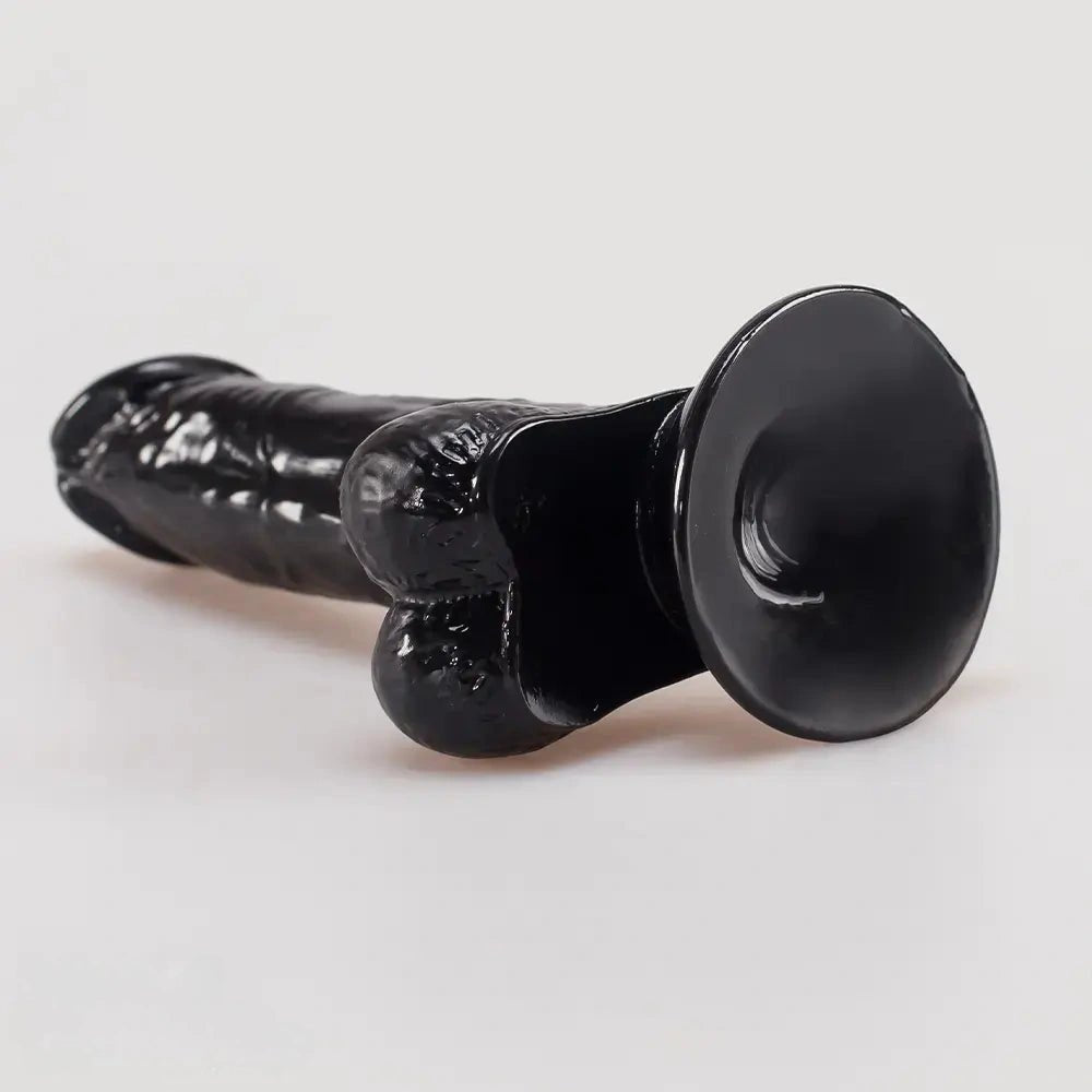 Black realistic PVC dildo, photo 7