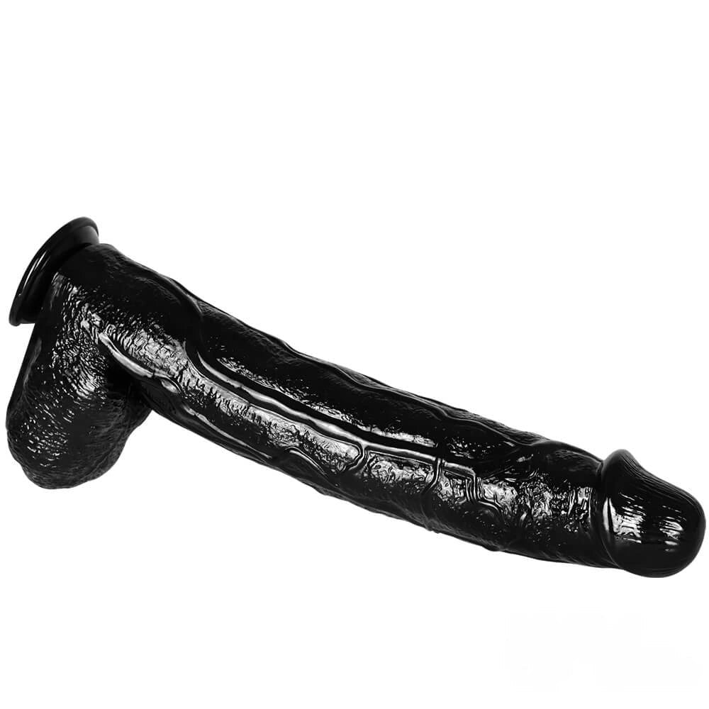 Black realistic pvc dildo, photo 11