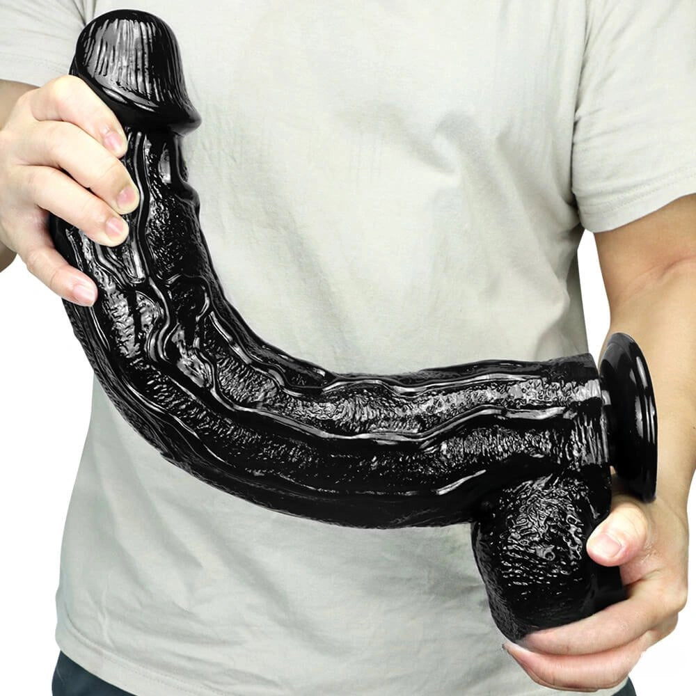 Black realistic pvc dildo, photo 2
