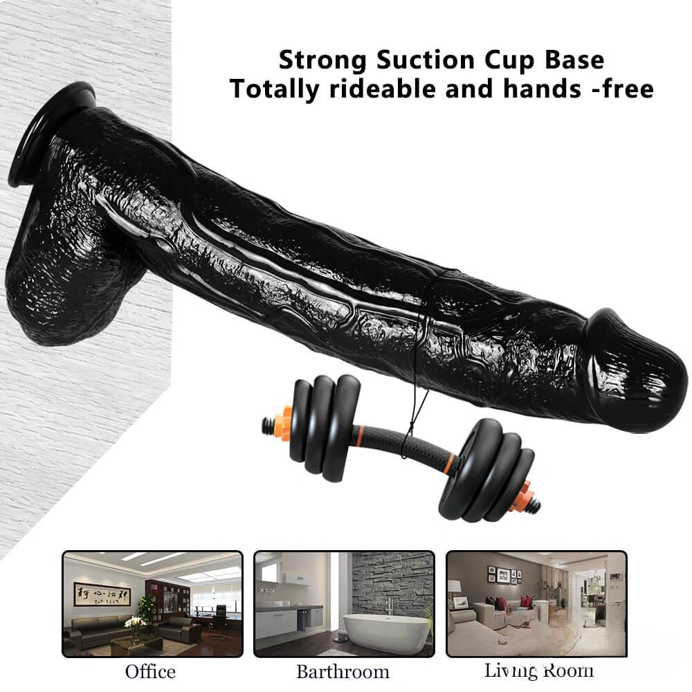Black realistic pvc dildo, photo 3