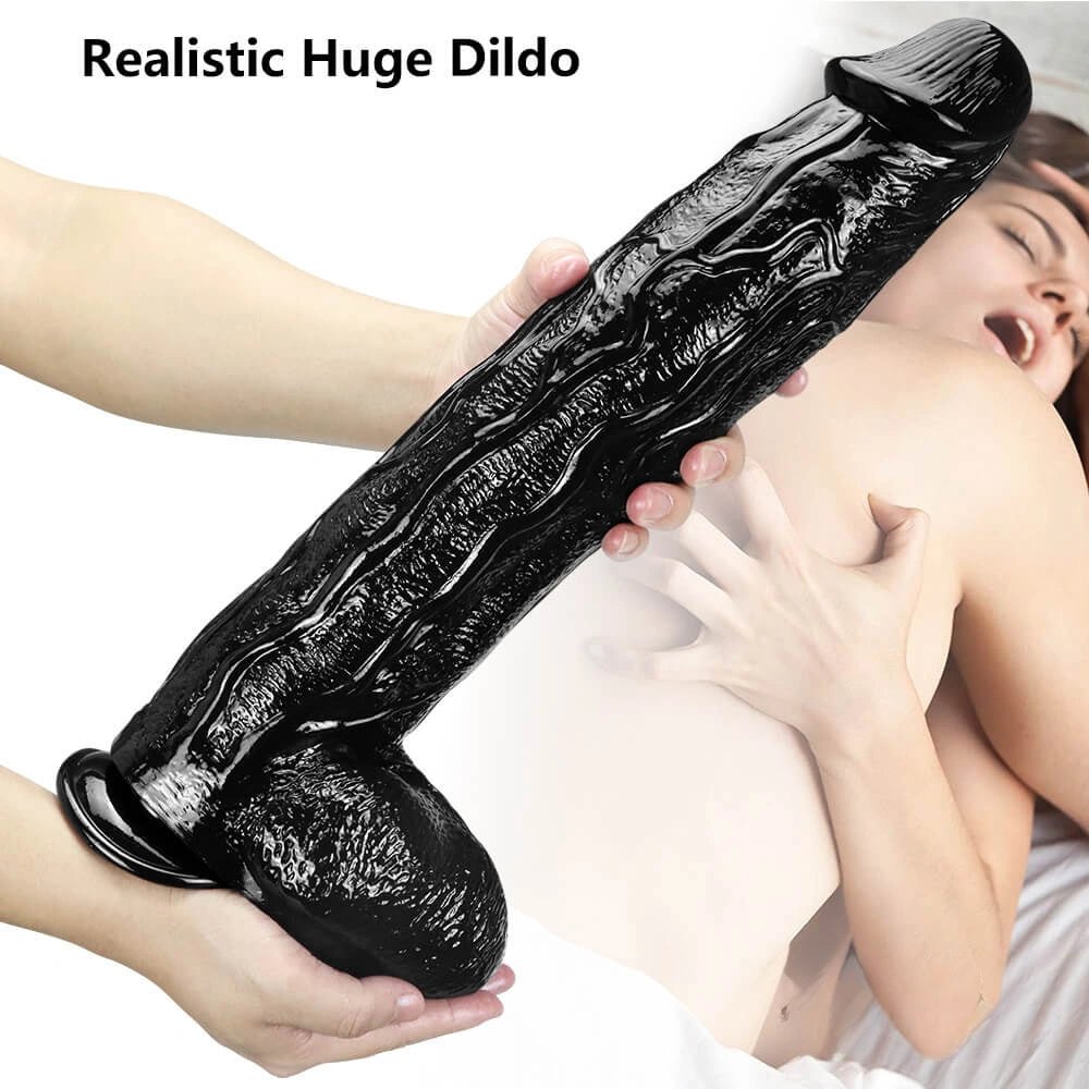 Black realistic pvc dildo, photo 4