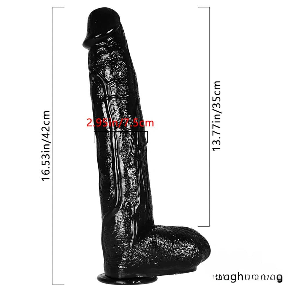 Black realistic pvc dildo, photo 6