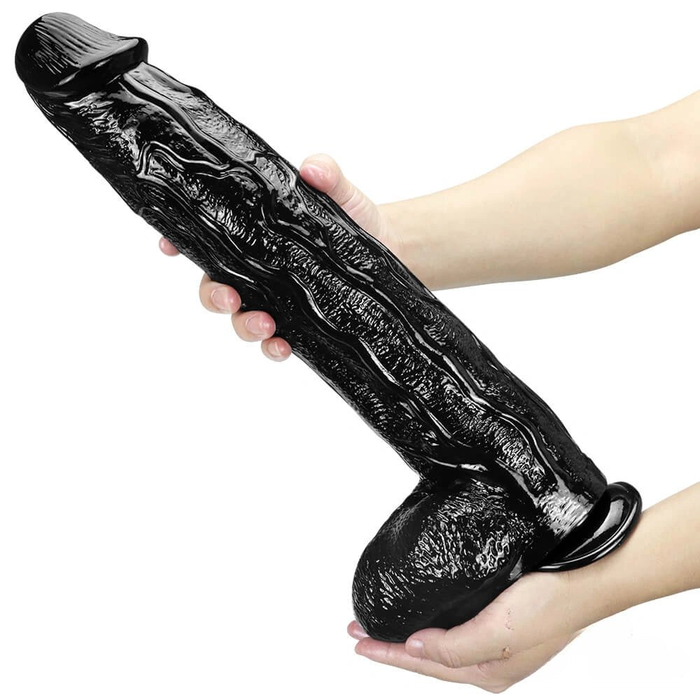 Black realistic pvc dildo, photo 7