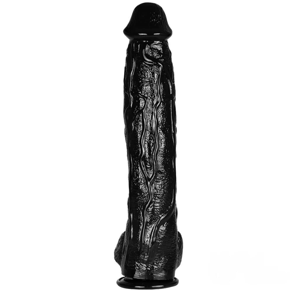 Black realistic pvc dildo, photo 8