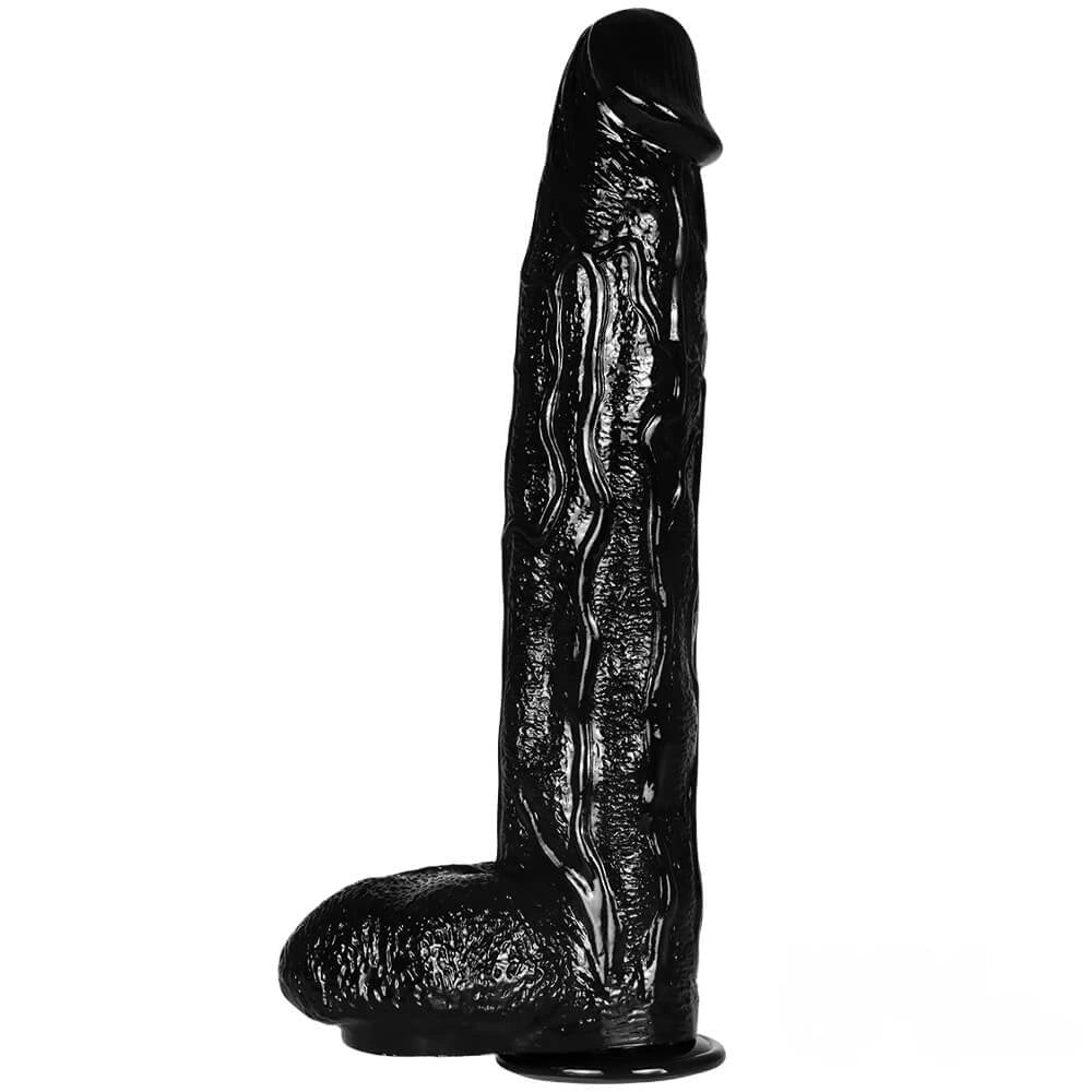 Black realistic pvc dildo, photo 9