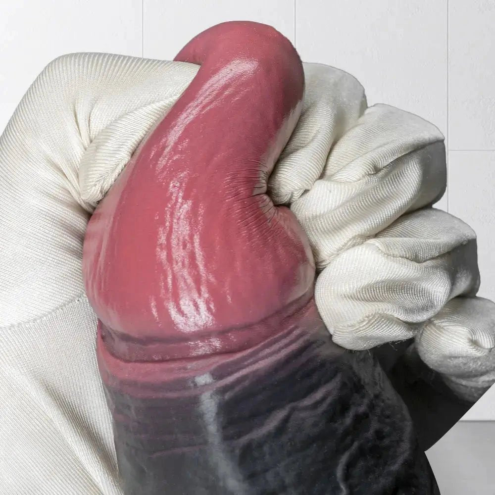 Black silicone realistic strap-on dildo, photo 12