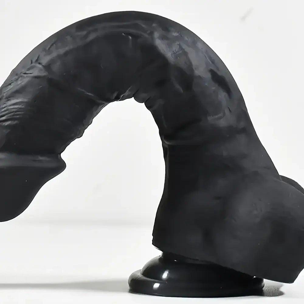 Black silicone realistic dildo, photo 6