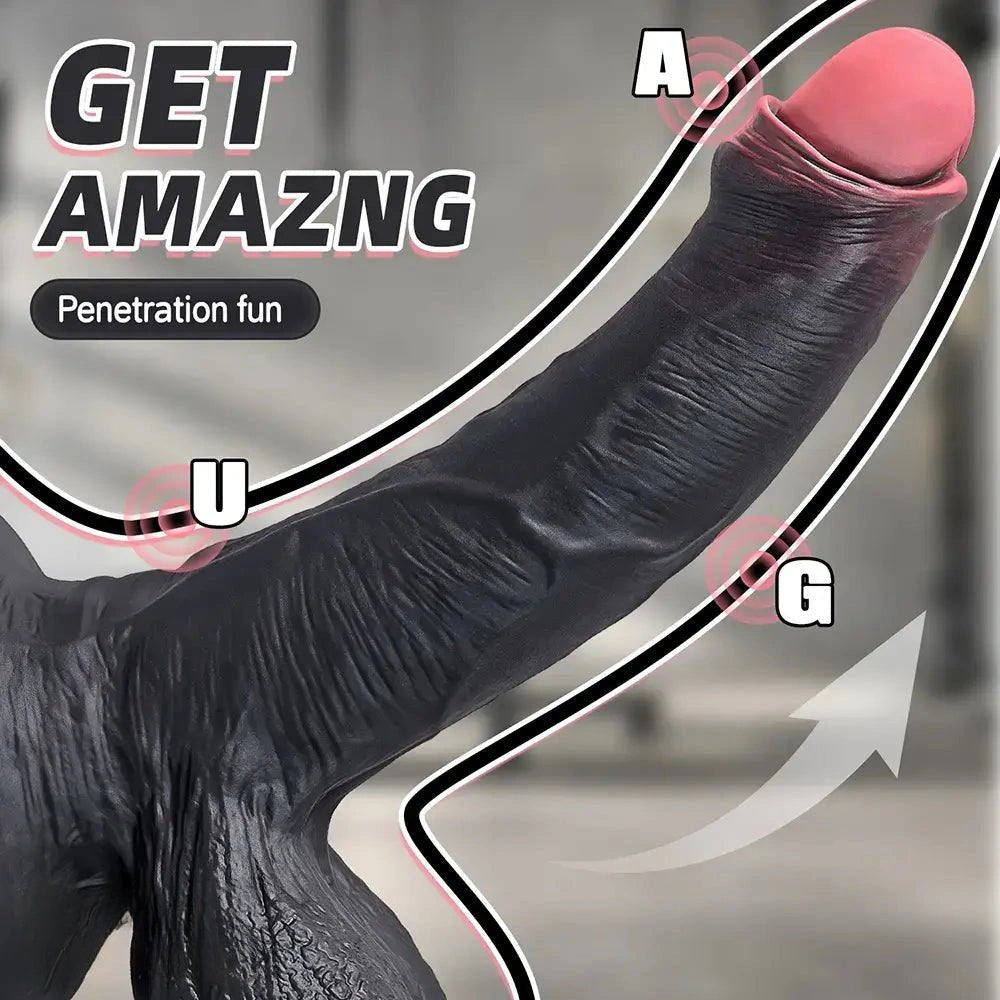 Black realistic suction cup dildo, photo 9