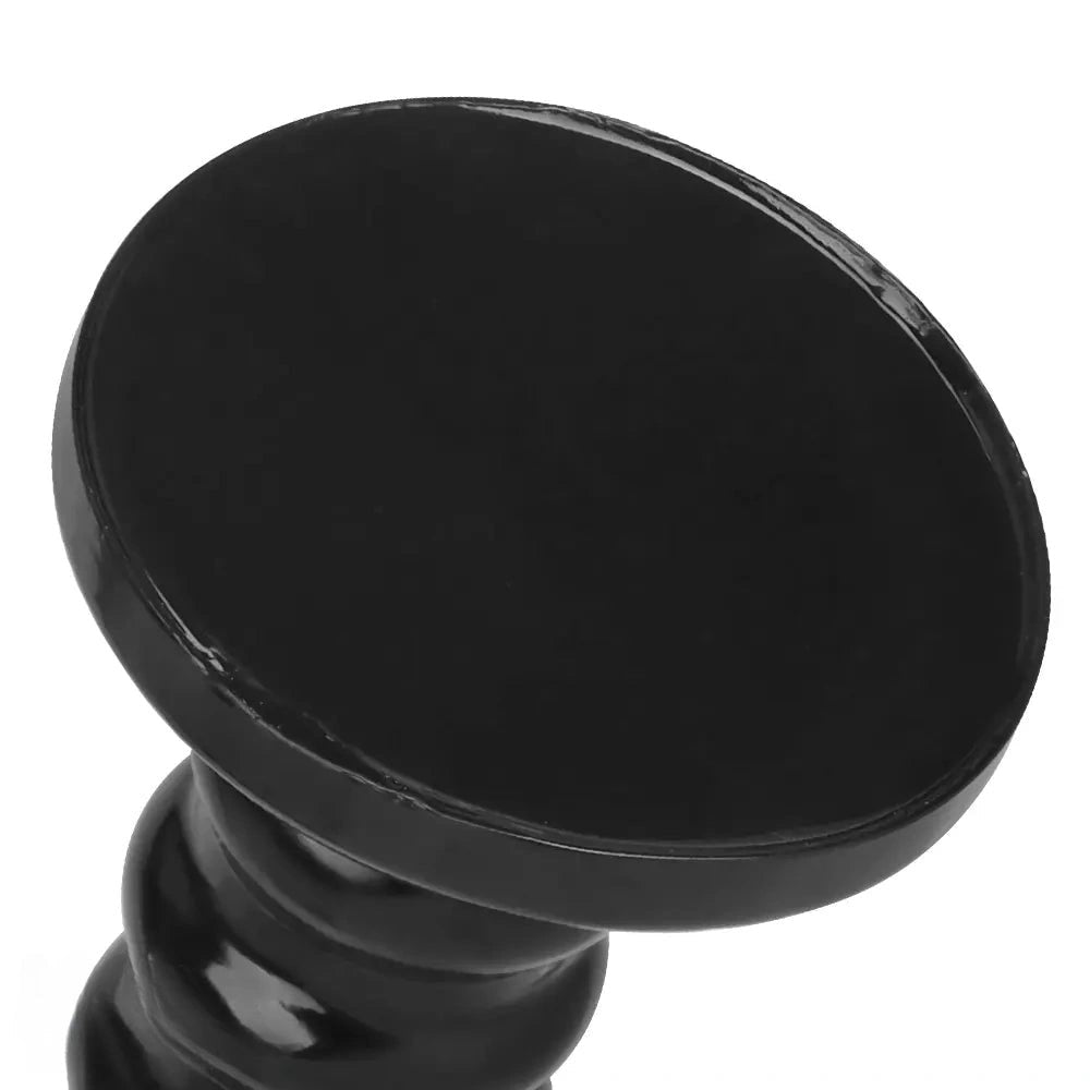 Black ribbed bead anal dildo, photo 14
