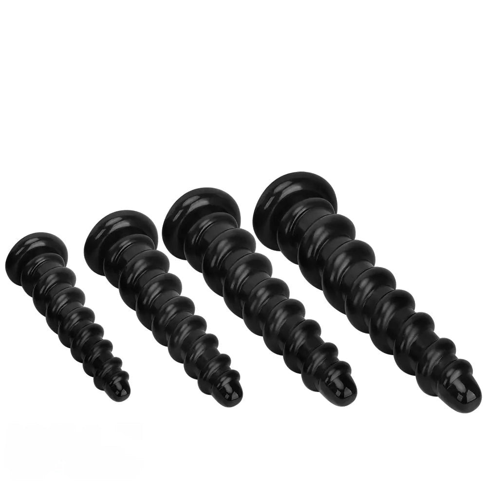 Black ribbed pvc thick dildo, photo 15