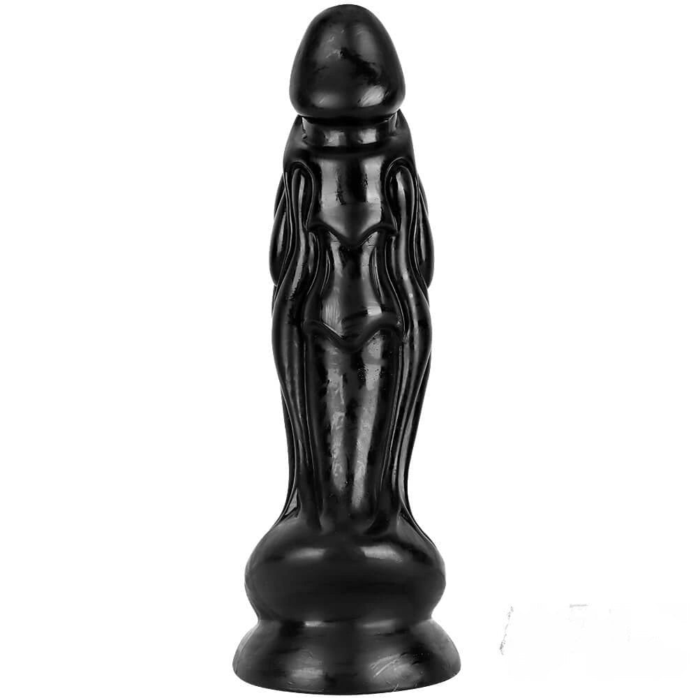 Black textured large dildo, photo 8
