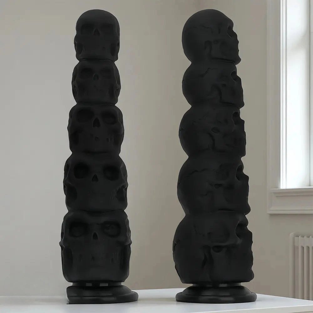 Black skull stack fantasy dildo, photo 3