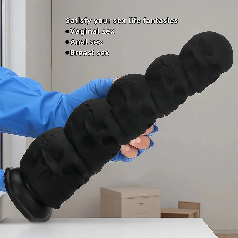 Black skull stack fantasy dildo, photo 4