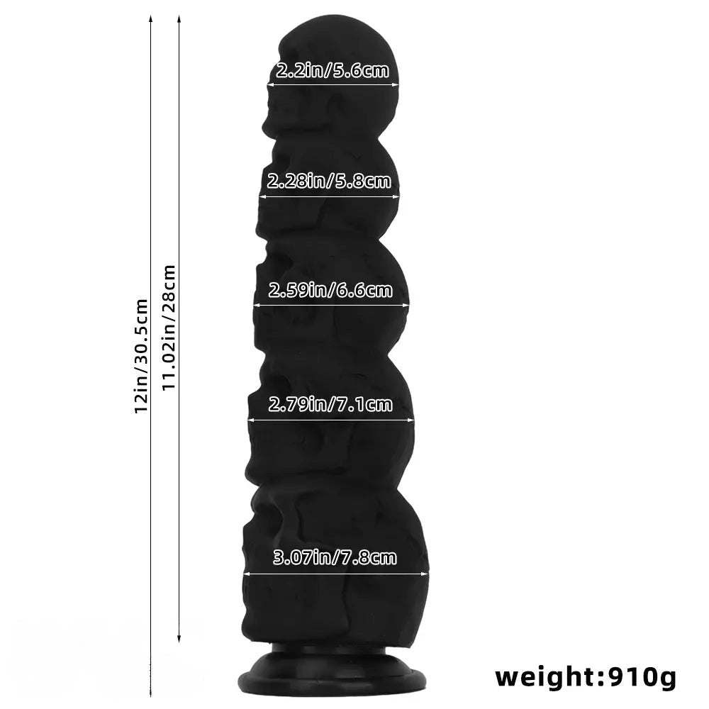 Black skull stack fantasy dildo, photo 9