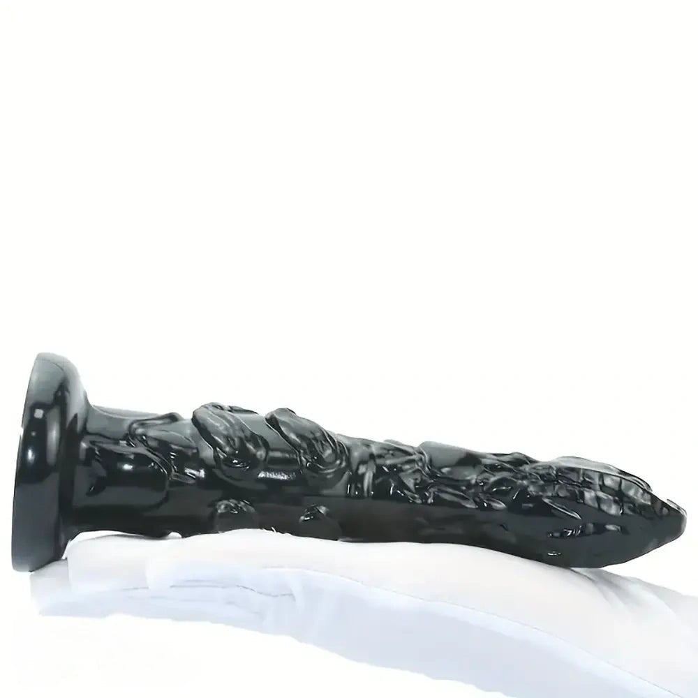 Black snake scale textured pvc dildo, photo 8