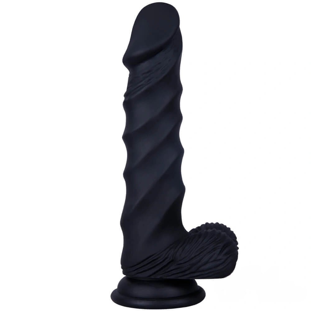 Black spiral fantasy dildo, photo 1