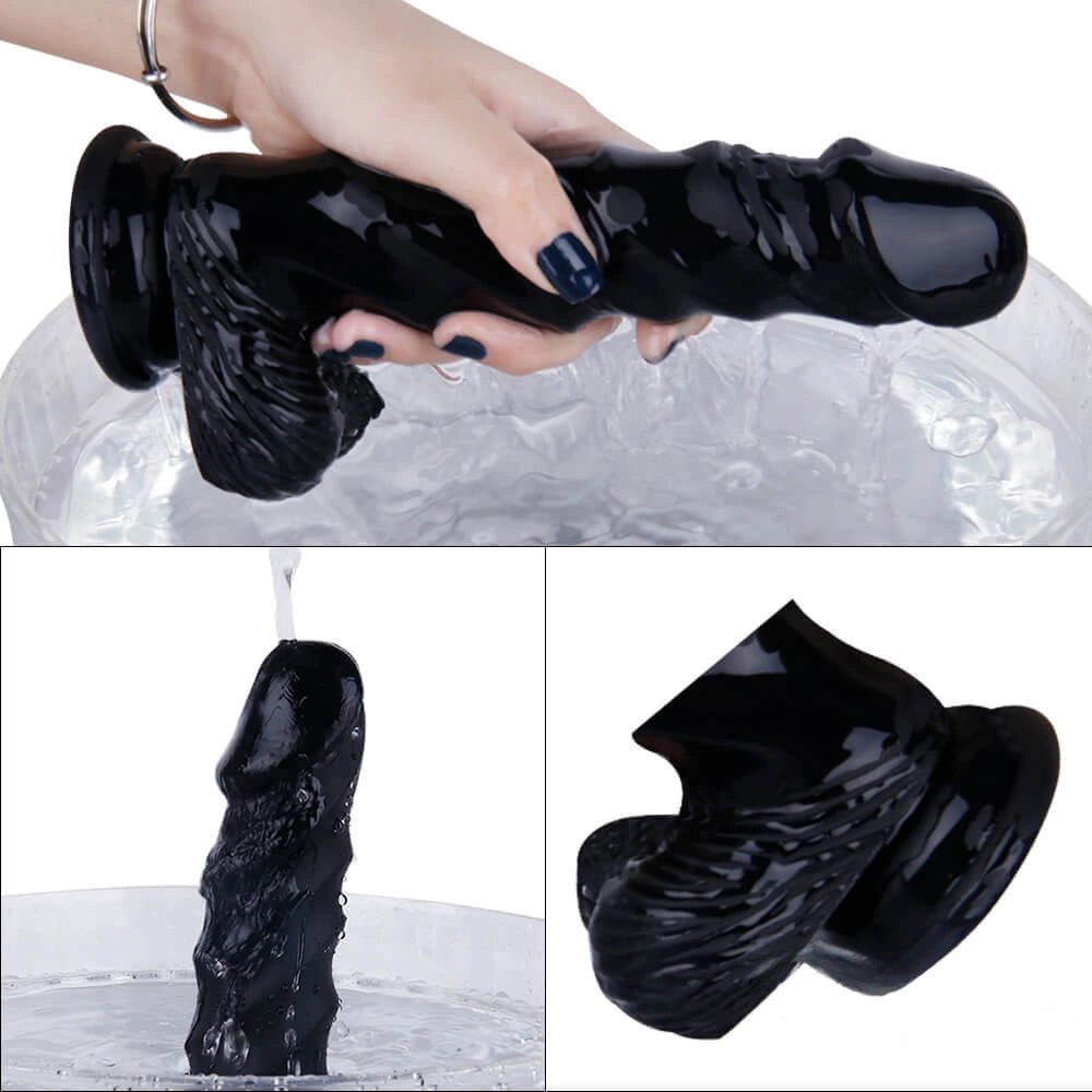 Black spiral fantasy dildo, photo 12