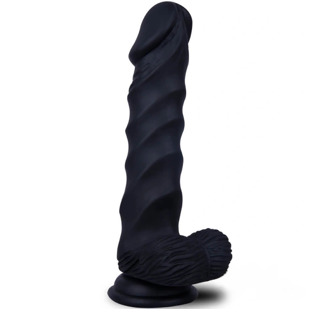 Black spiral fantasy dildo, photo 2