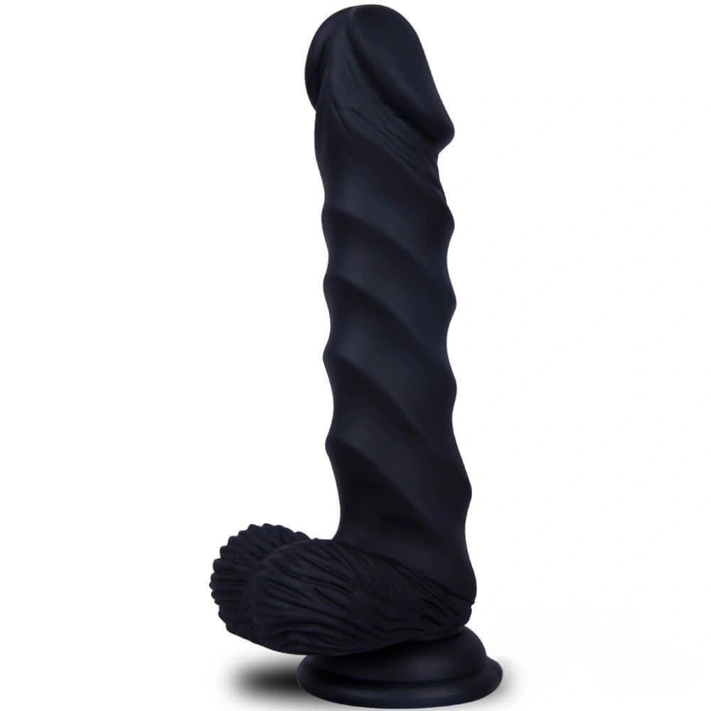 Black spiral fantasy dildo, photo 4