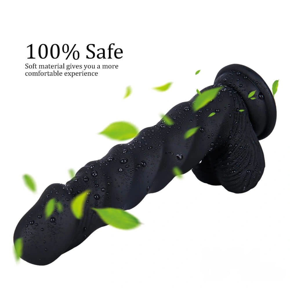 Black spiral fantasy dildo, photo 5