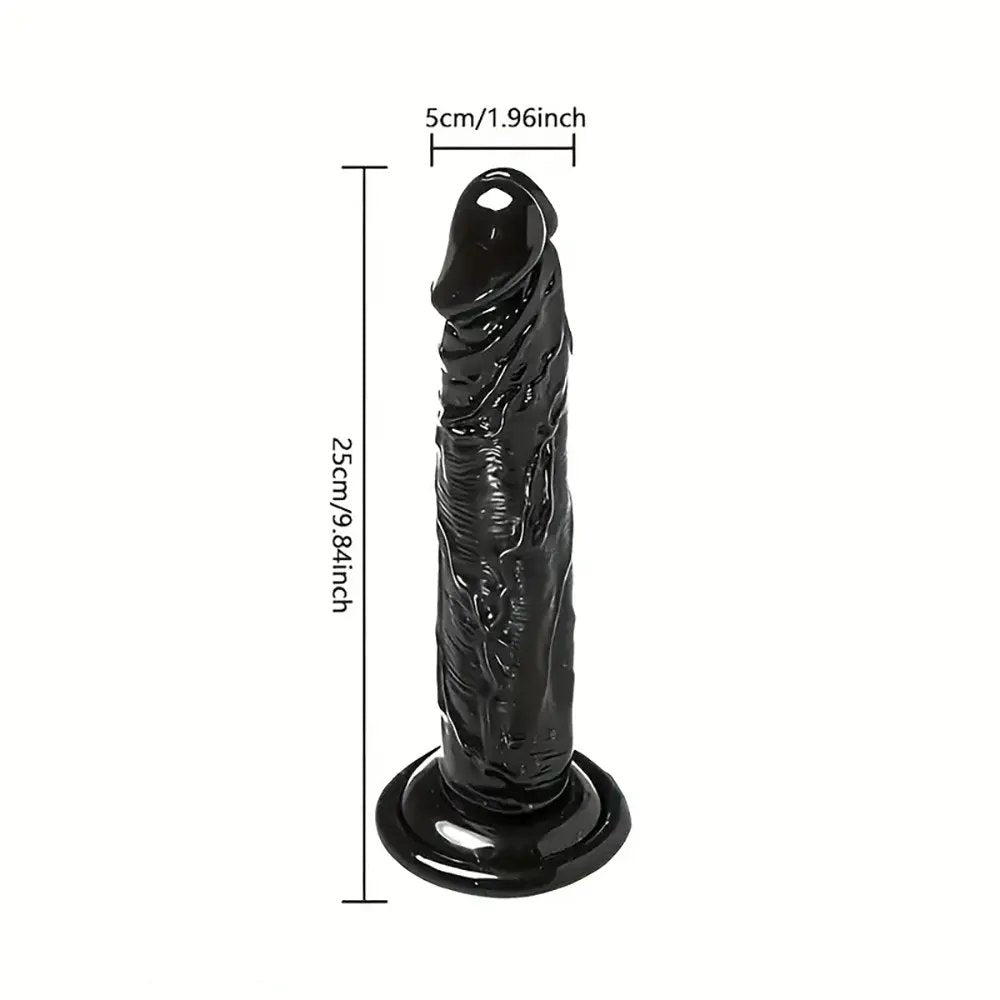 Black suction cup realistic dildo, photo 3