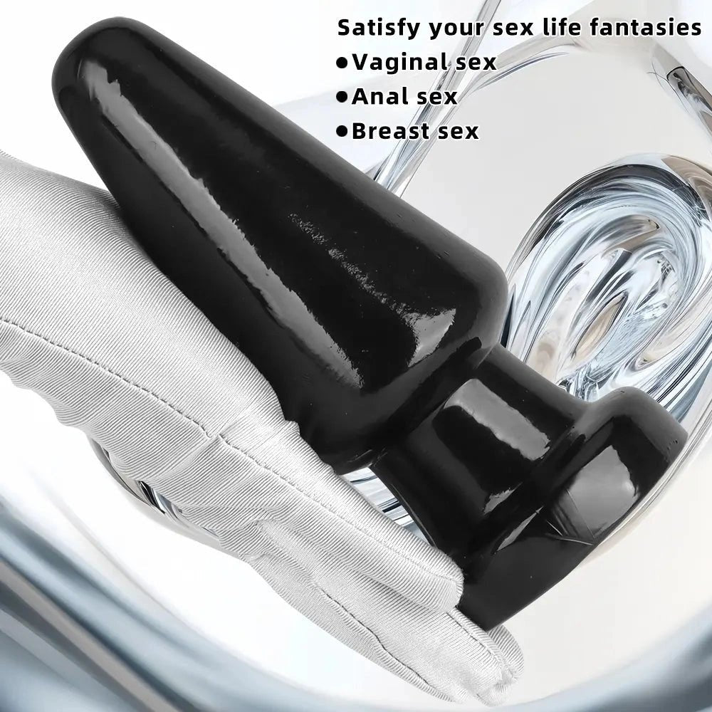 Black pvc anal dildo, photo 5