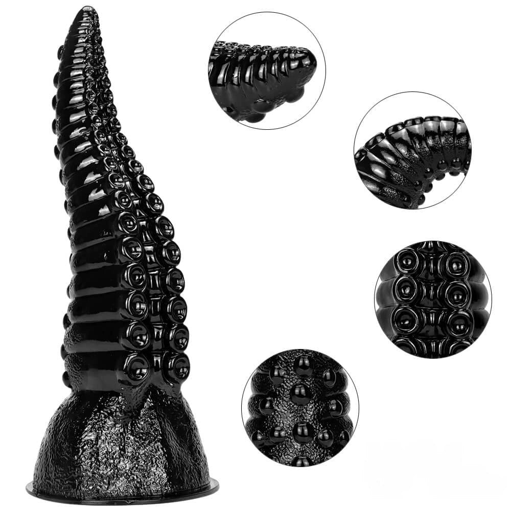 Black tentacle pvc dildo, photo 2