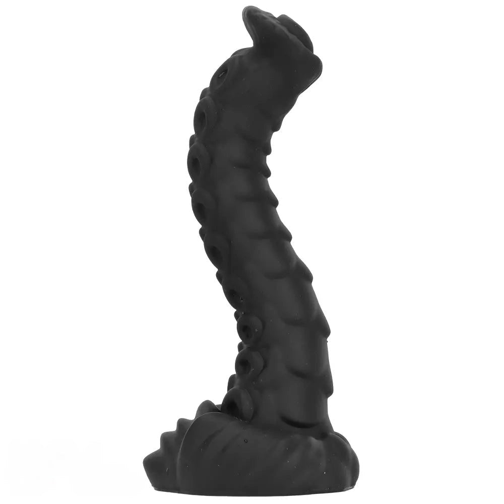 Black ridged tentacle silicone fantasy dildo, photo 15