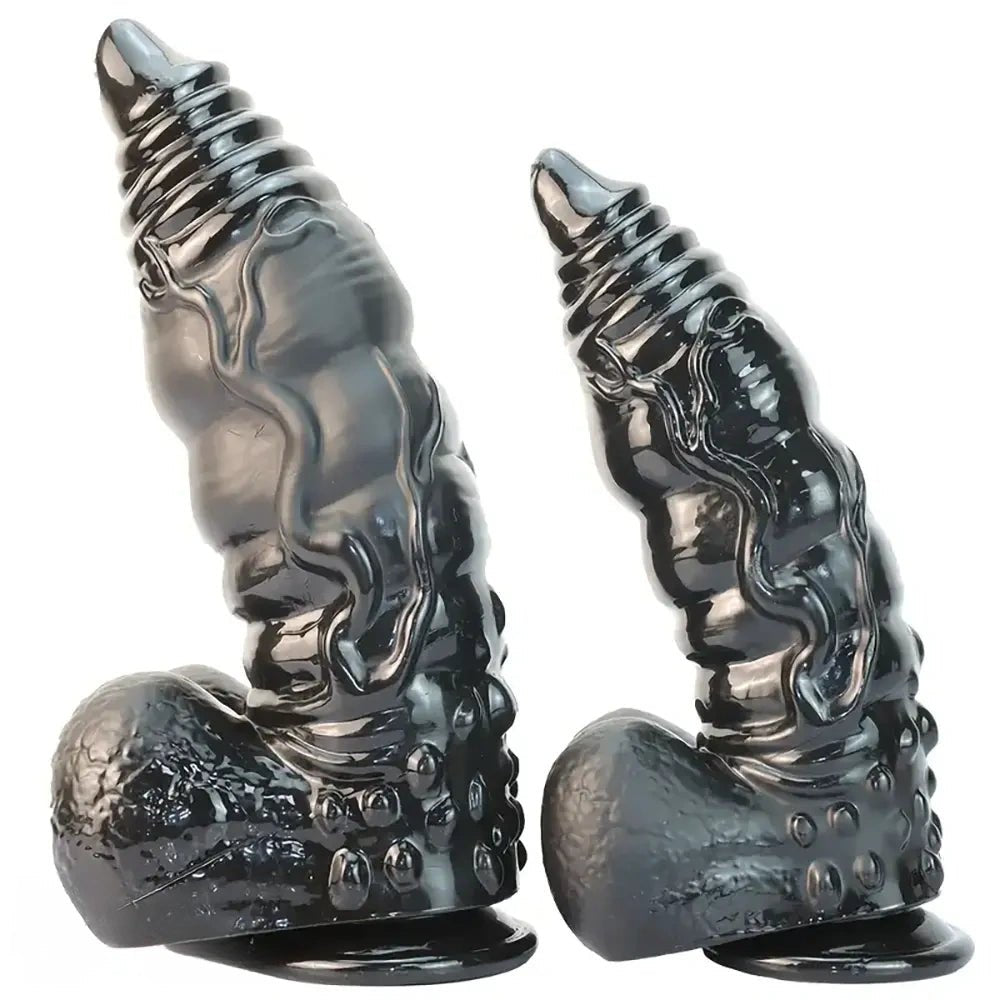 Black thick realistic pvc dildo, photo 1