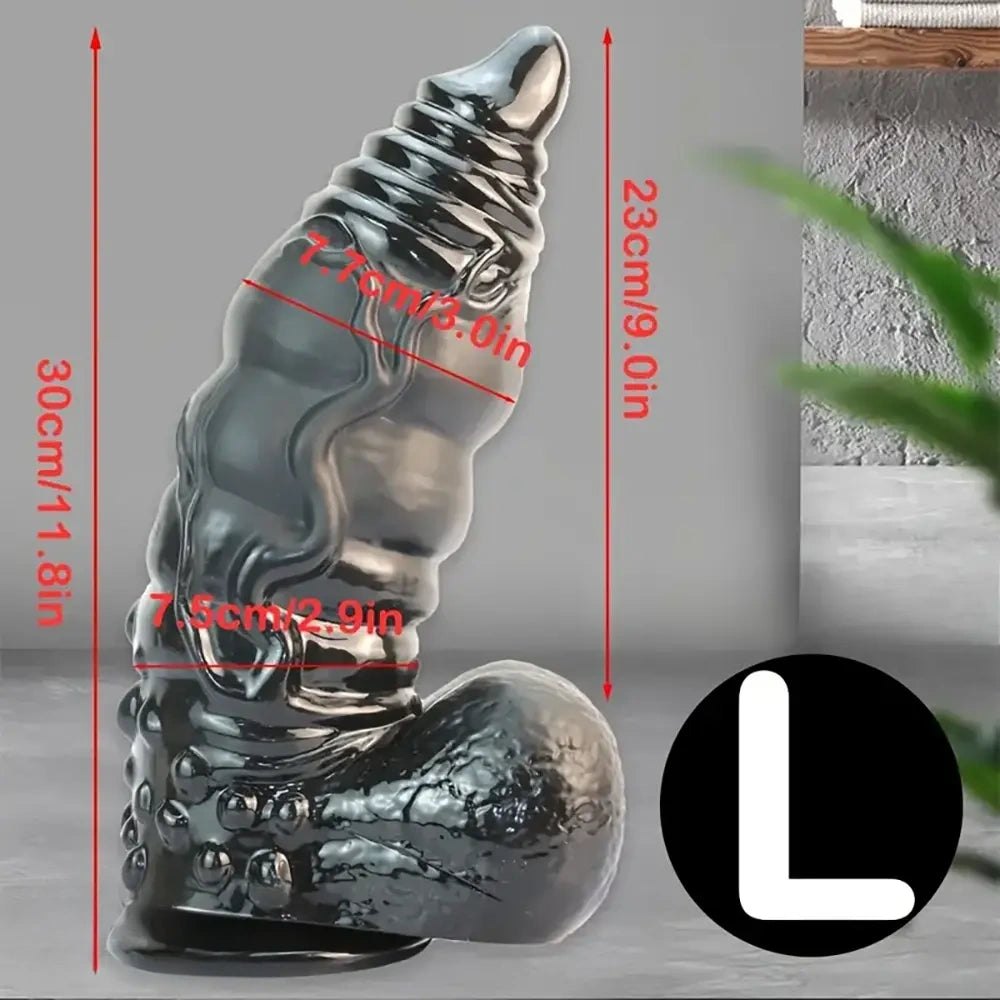 Black thick realistic pvc dildo, photo 2