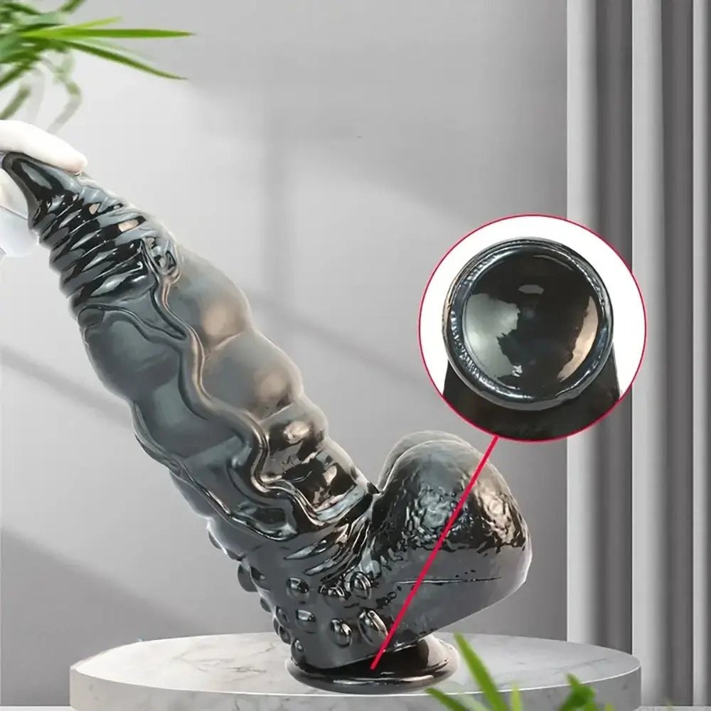 Black thick realistic pvc dildo, photo 4