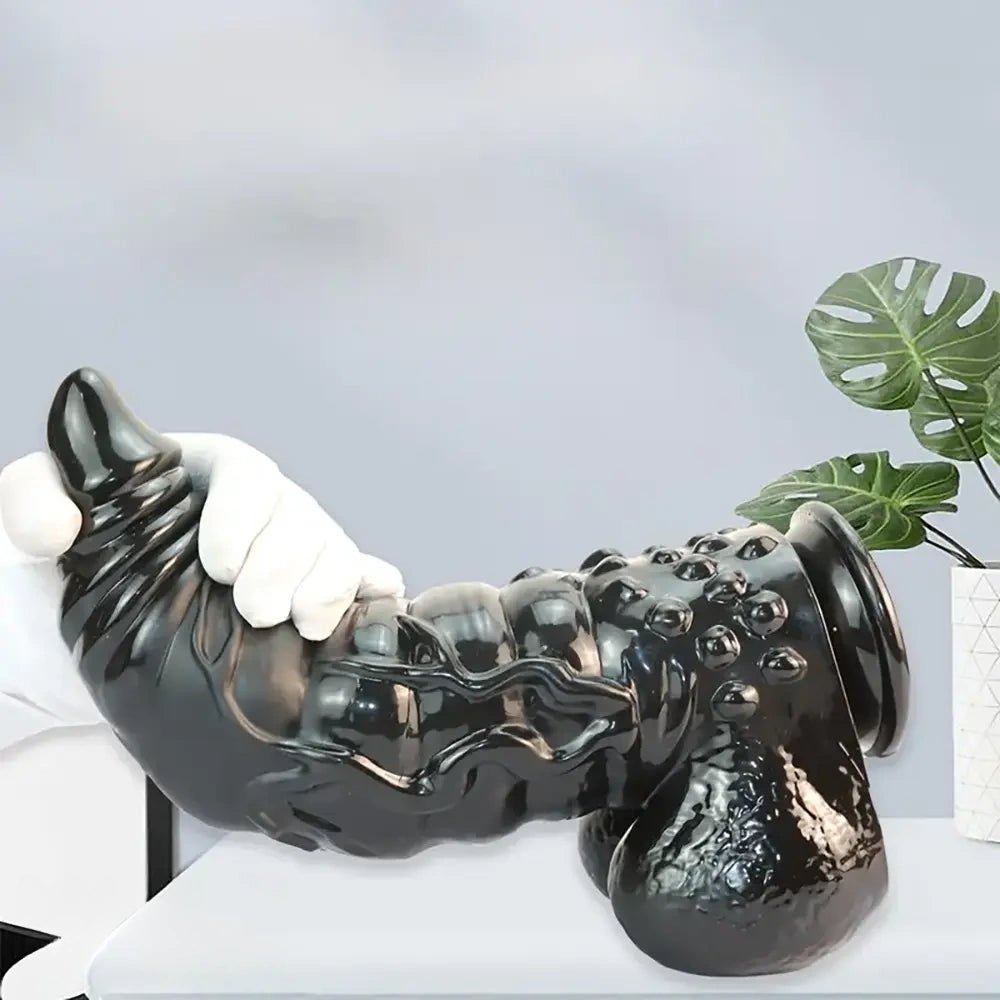 Black thick realistic pvc dildo, photo 6
