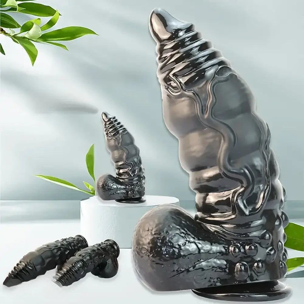 Black thick realistic pvc dildo, photo 8